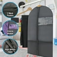 thumbnail image 5 of Plixio 36" Kids Garment Bags for Dance Costumes Hanging Clothes, Uniform, Suits, Girls Dress Recital Outfit Organizer Dance Garment Bags For Dancers w/ Zippered Pockets (6 Pack: 36" Black), 5 of 5
