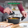 thumbnail image 3 of Cacerolas Antiadherentes con Tapa de Acero de Carbono Kingshouse, Ollas para Cocinar Hervir Guisar negro 10, 3 of 6