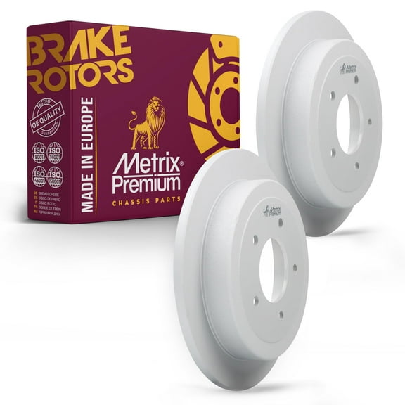 Metrix Premium Chassis Parts - 13.16 inch (334.2mm) 2 PC Rear Coated Solid Disc Brake Rotor Fits 1997-2000 Ford F-150, 1997-2002 Ford Expedition, 1998-2002 Lincoln Navigator, Replacement 66670FZN