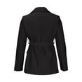thumbnail image 6 of Lovskoo Wrap Blazer Dress for Women Long Sleeve Lapel Collar Tie Front Elegant Wrap Dress for Casual Office Business Black, 6 of 7