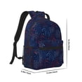 thumbnail image 2 of Uemuo Blue Firework Printed Student Durable Water-resistant Backpack,Travel Backpack,Outdoor Activities Backpack, Laptop Backpack, Multi-compartment Backpack, 2 of 5