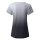 thumbnail image 3 of Camiseta degradada para mujer Qarigey ropa de calle multicolor cuello en V Gris L, 3 of 6