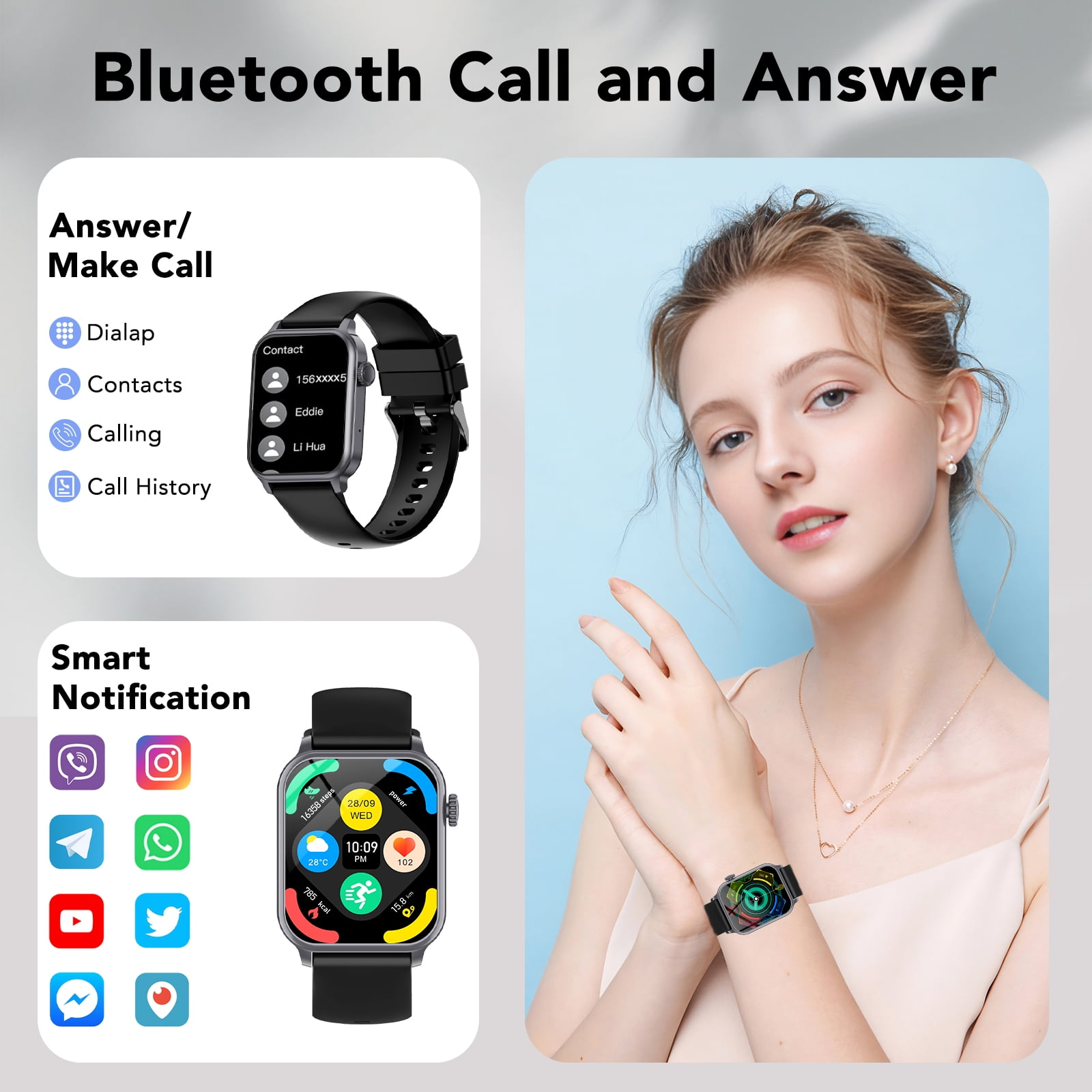 Smart Watch for Men Women with 600 mAh 30 Botswana Ubuy