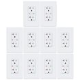 thumbnail image 1 of GFCI Outlets ELECTECK, paquete de 10 amperios, resistente a la intemperie, blanco, 1 of 8