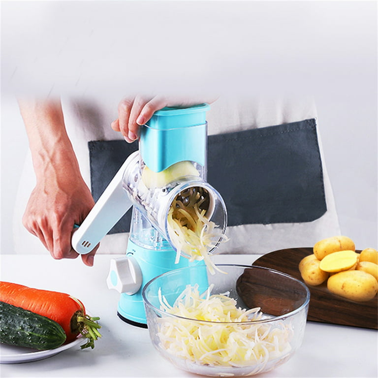 Tools 3 In 1 Multifunctional Vegetable Cutter & Slicers Hand Roller Type  Square Drum Vegetable Cutter With 3 Blades Removable Easy To Clean
