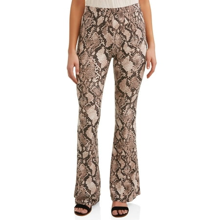 - Juniors' Flared Yummy Knit Pants (Prints and Solids)