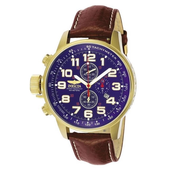 Mens 3329 I-Force Quartz 3 Hand Blue Dial Watch