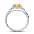 thumbnail image 4 of 2.15 Ct Round Cut Citrine & Blue Topaz Gemstone Sparkle Engagement Ring for Women Solid 18K White Gold Size 8 by Diamond-Capitals, 4 of 7