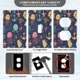 thumbnail image 3 of Yayeee Blank Wall Plate Cover 1-Gang 4.5"x2.7" Home Unused Decorative Outlet, Red Jellyfish, 3 of 7