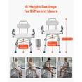 thumbnail image 4 of KFFKFF Swivel Shower Chair with Arms and Backrest, 500 lbs Capacity Adjustable Seat for Shower Stalls and Bathtubs, Ideal for Adults, Seniors, and Individuals with Limited Mobility, 4 of 9