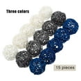 thumbnail image 5 of Decoración de ratán Accesorios naturales Adornos de ducha Esferas decorativas de mimbre Azul Gris Blanco 15, 5 of 5