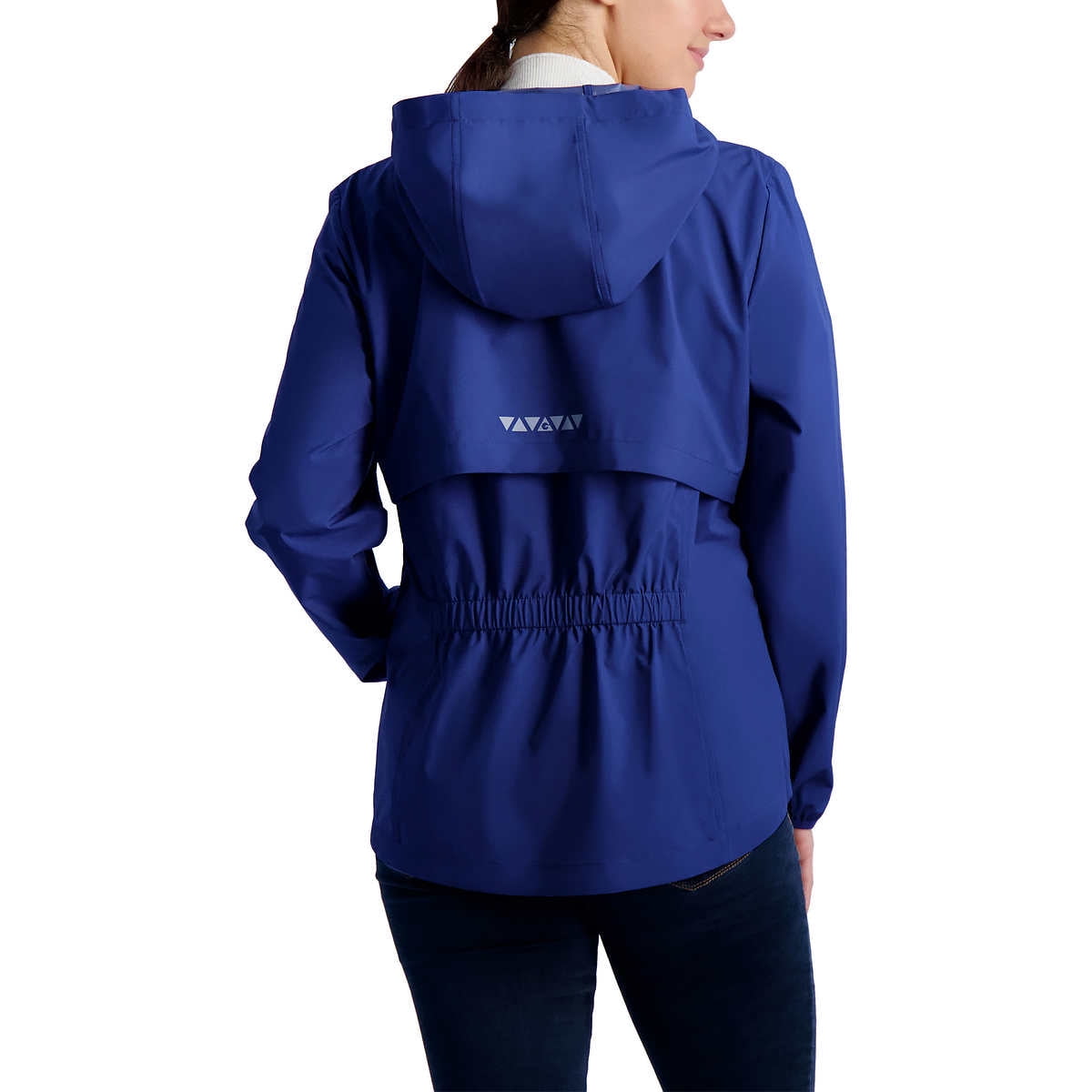 Gerry Ladies' Packable Rain Jacket Women's Rain Coat Bag Included