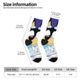 thumbnail image 2 of Zofaai Bluey Pattern Contrast Color Mid-calf Socks, Sweat-wicking and Odor-resistant Cushioned Athletic Socks, Unisex Clothing Accessories, 2 of 6