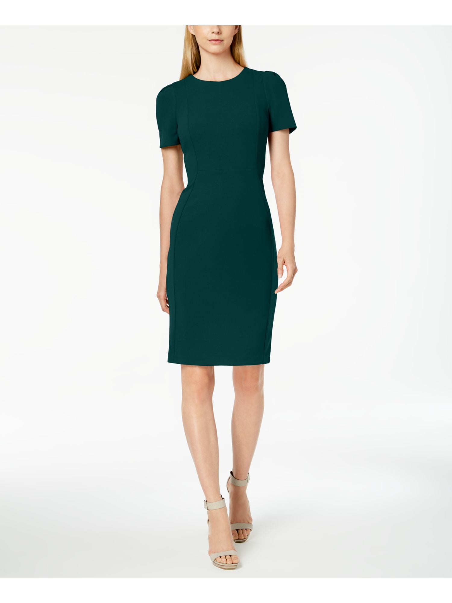 emerald green calvin klein dress