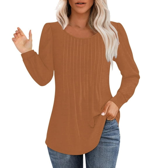 ZJXFGS Long Sleeve Tshirts Shirts for Women,Longsleeve Women,Cotton Long Sleeve Shirt Women,Long Sleeve Shirts Women,Womens Long Sleeve T Shirts Gold L