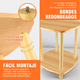 thumbnail image 4 of Mesa De Centro Minimalista De Madera Mesa Lateral 2 Estantes Xtellar cafe, 4 of 4