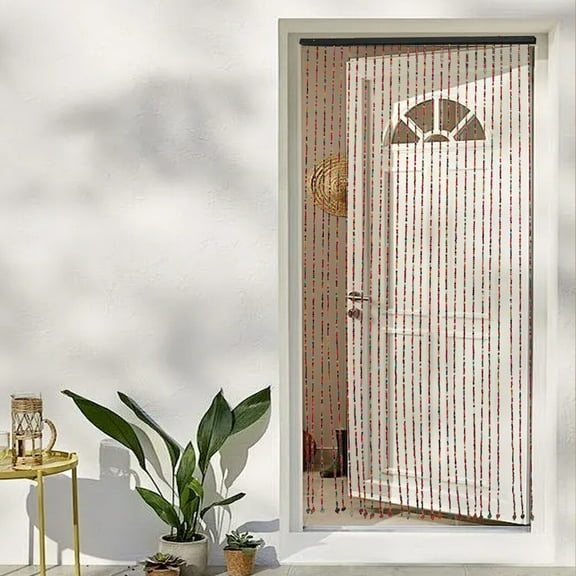 90cm Colorful Bamboo Wood Beaded Door Curtain Doorway Bead String Curtain Decor