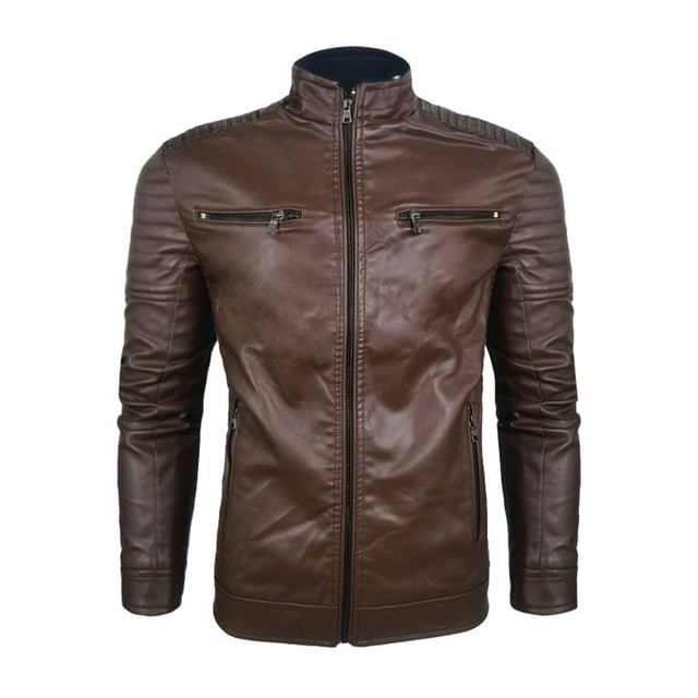 tredstone Cool Style Men S Motorcycle Jacket For Trendy Look Multiple Sizes Available Men Motorcycle Jacket coffee 3XL