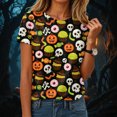 thumbnail image 2 of NOLDARES Halloween Nurse Shirts for Women Halloween Pumpkin Crew Neck T-Shirt Funny Ghost Graphic Tee Tops(Black,XXXXL), 2 of 9