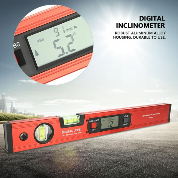 Hilitand Digital Angle Finder Level, Inclinometer, Aluminum Alloy With Backlight For Construction Carpenter Renovation Home Professional