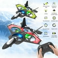 thumbnail image 3 of Red S98 Remote Control Foam Airplane Fighter Glider Toy Epp Fixed Wing Aircraft Quadcopter Red Color 2.4G Wireless Led Light Stunt Roll Cool Light Styrofoam Plane 6 Minutes, 3 of 6