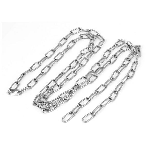 Unique Bargains Pet Dog Training Clothes Hanging 304 Stainless Steel Coil Chain M2x5Ft