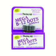 Twinlab - Mega B12 Dots Vegetarian Formula 5000 mcg. - 30 Tablets