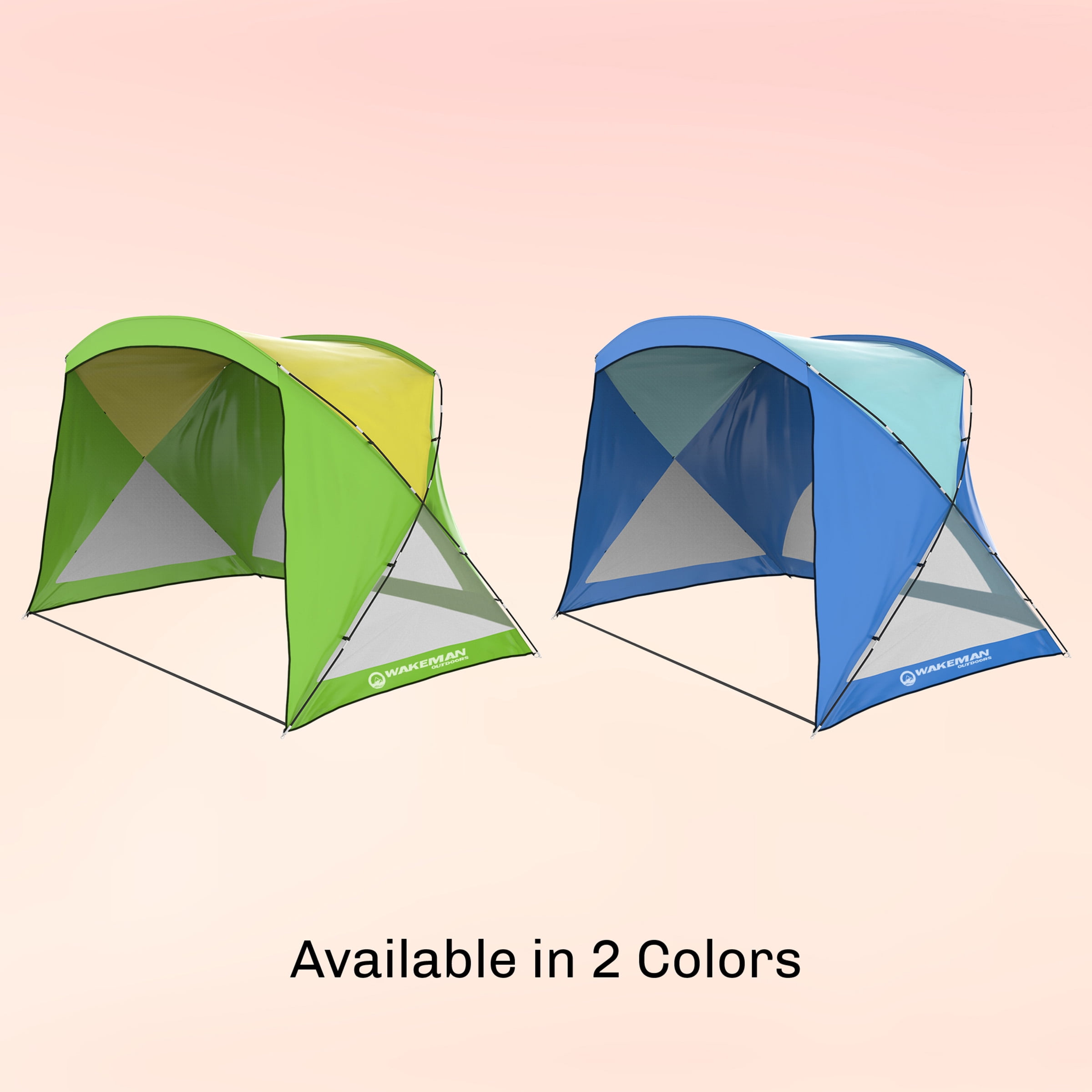 Wakeman Outdoors Water Resistant UV Protection Beach Tent with Carry Bag, Green
