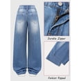 thumbnail image 2 of Jeans Peakpride para niña, bonitos lazos Y2K, elásticos, cintura alta, 2 of 9