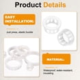 thumbnail image 3 of 60pcs Wire Grommet, 19.7mm Mounting Dia Plastic Grommets Cable Hose Snap, White, 3 of 6
