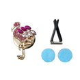 thumbnail image 1 of Flamingo Estilo hawaiano elegante + ambientador con clip de diamantes de imitación brillantes, decoraciones creativas para automóviles, 1 of 5