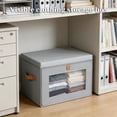 Clutter Moving Storage Storage Box With Lid, Large Toy Organizer Bin, Foldable Non-Woven ...