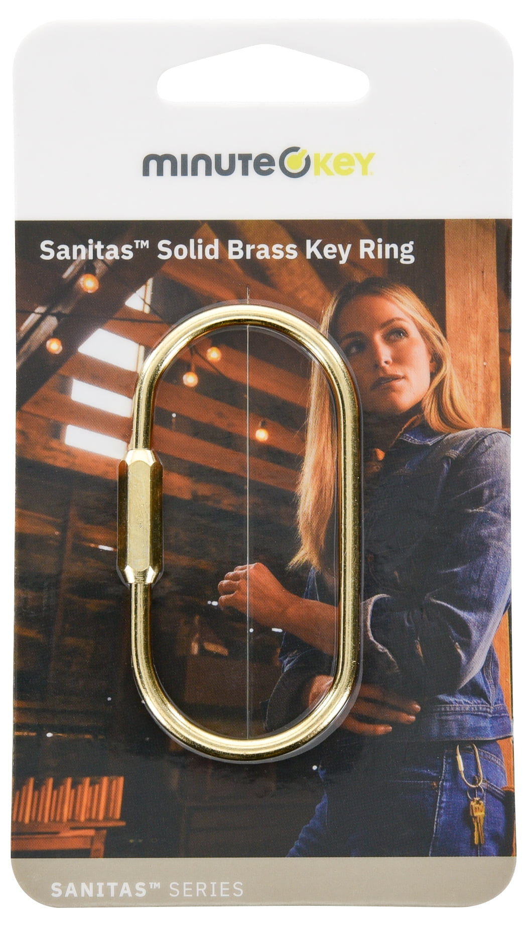 Minute Key Sanitas Brass Key Ring, Key Holder, Keychains
