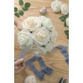 thumbnail image 5 of TETOU Artificial Flowers 50pcs Real Looking Ivory Foam Fake Roses with Stems for DIY Wedding Bouquets White Bridal Shower Centerpieces Arrangements Party Tables Decorations, 5 of 7