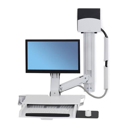 UPC: 0698833051674 | Ergotron 45-272-216 StyleView Sit-Stand Combo System with Worksurface  White