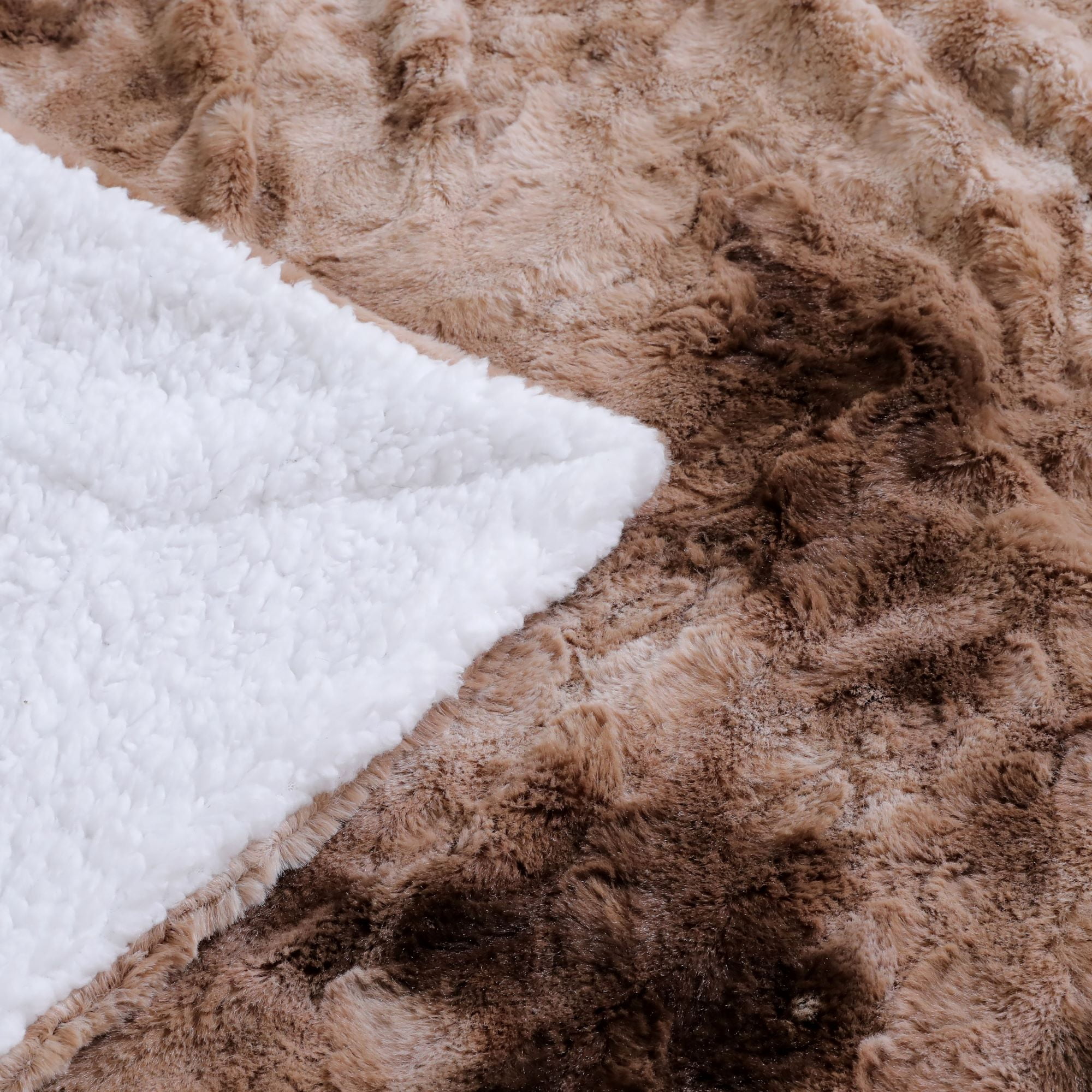 Sanmadrola Throw Blanket 60''x80'' Extra Large Luxury Faux Fur Plush Sherpa Extra Soft Fuzzy Fluffy Comfy Warm Blankets for Couch Sofa Bed Winter Twin Size Brown
