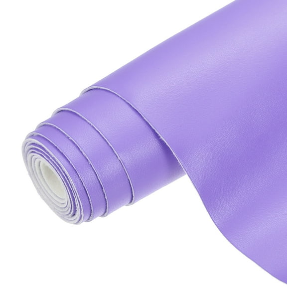 Uxcell Faux Leather 0.4 Yards Length 1mm Thick PU Leather for Sofa Bags DIY Crafts, Purple