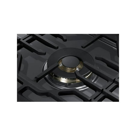 Samsung - 36" Built-In Gas Cooktop with WiFi and Dual Power Brass Burner - Stainless Steel