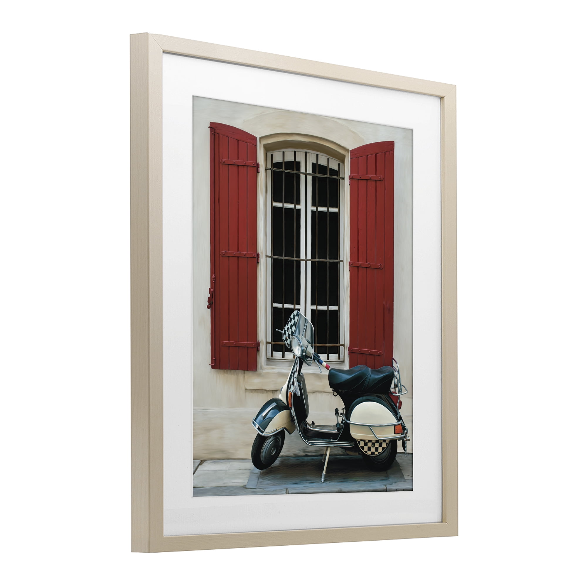 Stupell Industries Two Wheel Dream Birch Framed Print Under Glass, design by Renel Peters