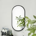thumbnail image 3 of 26"x38" Oval Wall Mirror, Vanity Mirror, with Metal Frame, Vertical & Horizontal, for Bathroom, Bedroom, Entryway, Modern & Contemporary Wall Mirror - BLACK, 3 of 5