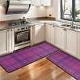 thumbnail image 3 of Kitchen Rugs Sets Of 2,Pink Purple Checkered Pattern Anti Fatigue Kitchen Mat Rugs Non Slip Washable,Decorative Kitchen Floor Mats for Kitchen,Sink,Laundry,17"x47"+17"x47", 3 of 5