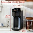 thumbnail image 6 of Instant Solo 2-in-1 Single Serve Coffee Maker for Ground Coffee or K-Cup Pods with 3 Brew Sizes, Black, 6 of 8