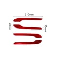 thumbnail image 3 of Real Bright Soft Car Interior Carbon Fiber Sticker DecorationRed Carbon Fiber Side Door Handle Cover Accessories For Tesla Model Y 17-22Auto Car Protection Interior Accessories, 3 of 8