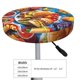 thumbnail image 4 of Balery Vibrant Picnic Food Spread Fundas de asiento para taburete de bar redondo de tela de terciopelo ajustables que protegen de arañazos y manchas para sillas de 14 a 17 pulgadas.-12 inch, 4 of 7