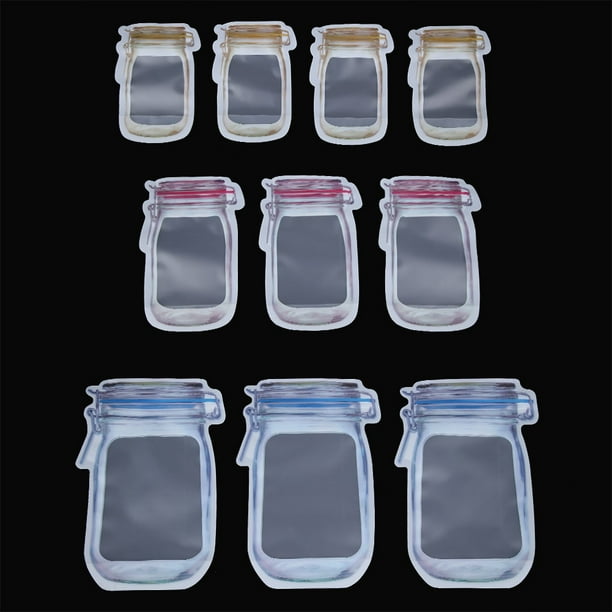 Bolsa de almacenamiento para sellar botellas, 10 piezas/juego, bolsa de sellado portátil multiusos, bolsa de almacenamiento portátil, rendimiento de alta gama