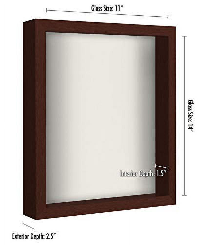 Americanflat 11x14 Shadow Box Frame, Mahogany