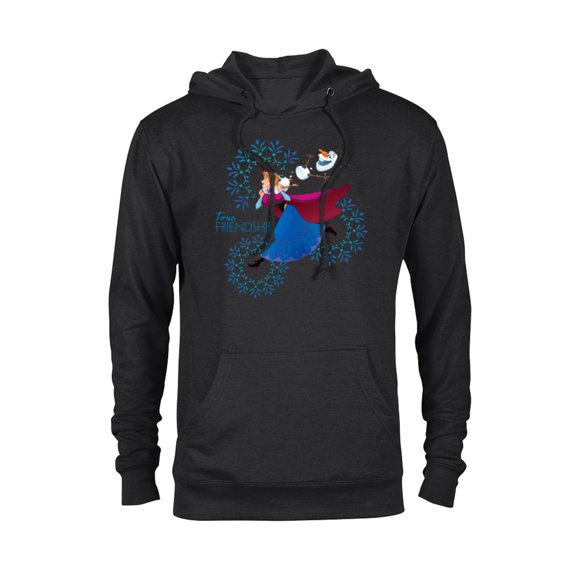 Disney Frozen Anna and Olaf True Friendship - Pullover Hoodie for Adults - Customized-Black