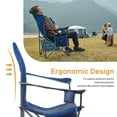 thumbnail image 6 of EVER ADVANCED Oversized Camping Chair with High Back Padded Folding Portable Lawn Chairs Lightweight Sturdy Steel for Adults Foldable Outdoor Chair , Blue, 6 of 12