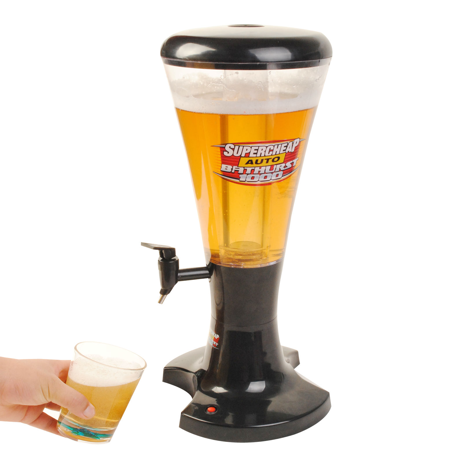 Costway 3L Cold Draft Beer Tower Dispenser Plastic with LED Lights