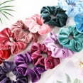 thumbnail image 4 of Scrunchies for Girls Women Elastic Fluff Hair Bands Ponytail Ties (12 Pcs ), 4 of 6